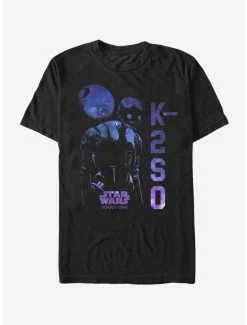 Budget 🔔 Star Wars K-2SO Galaxy Print T-Shirt 🌟