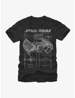 Best reviews of ⌛ Star Wars TIE Fighter Blueprint T-Shirt ⌛