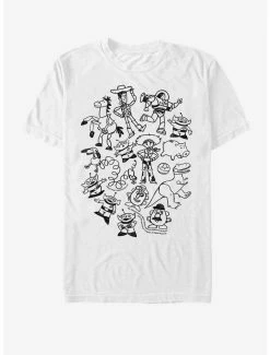Cheapest 👏 Disney Pixar Toy Story Group Doodle T-Shirt ⭐