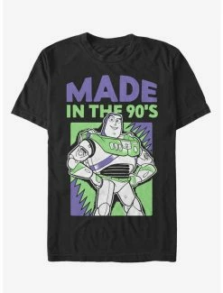 Hot Sale 😀 Disney Pixar Toy Story 4 Nineties Buzz Black T-Shirt 🤩