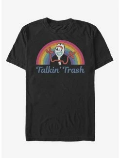 Best deal ⌛ Disney Pixar Toy Story 4 Forky Talkin Trash Black T-Shirt 🌟