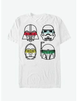 Deals 🥰 Star Wars Character Lines T-Shirt 🔔