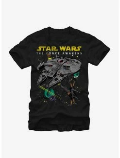 Cheapest 🛒 Star Wars The Force Awakens Millennium Falcon And X-Wing T-Shirt 🎉