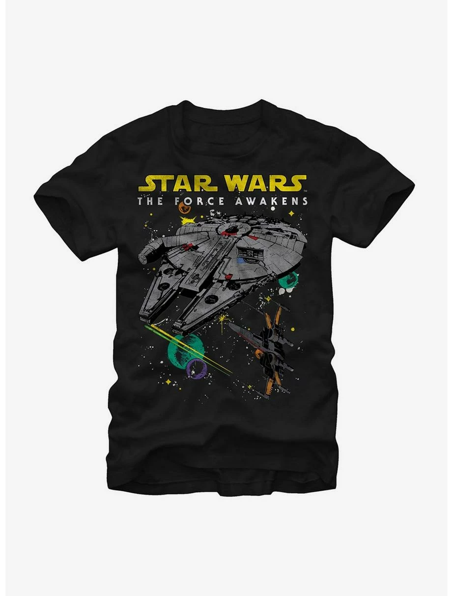 Cheapest π Star Wars The Force Awakens Millennium Falcon And X-Wing T-Shirt π 3 Cheapest π Star Wars The Force Awakens Millennium Falcon And X-Wing T-Shirt π