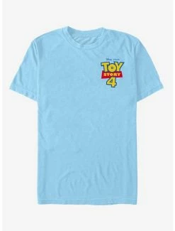 Discount 🎁 Disney Pixar Toy Story 4 Chest Color Logo T-Shirt 🛒