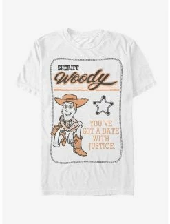 Promo 🛒 Disney Pixar Toy Story Sheriff Woody Date With Justice T-Shirt ✔️