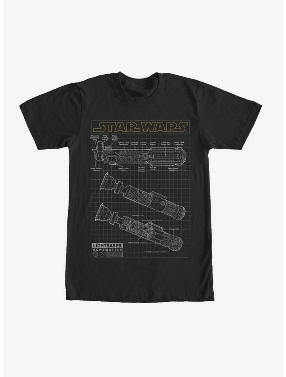 Wholesale π Star Wars Lightsaber Schematics T-Shirt π€© 3 Wholesale π Star Wars Lightsaber Schematics T-Shirt π€©