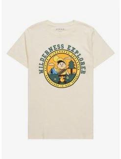 Cheapest 👍 Disney Pixar Up Wilderness Explorer Cartoon Crest T-Shirt - BoxLunch Exclusive 💯
