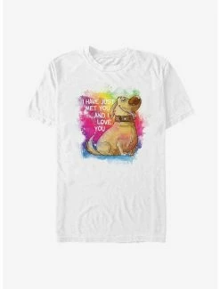 Best deal 👏 Disney Pixar Up Dug Watercolor Text T-Shirt 🥰
