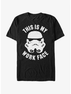 Budget 😀 Star Wars Stormtrooper This Is My Work Face T-Shirt ✨