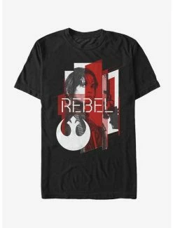 Budget 😀 Star Wars Jyn Geometric Rebel Emblem Print T-Shirt ⌛