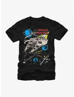 Promo 👏 Star Wars Classic Millennium Falcon And X-Wing T-Shirt 🔥